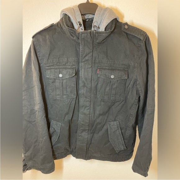 Levi’s Black Utility Jacket Large - Picture 6 of 11